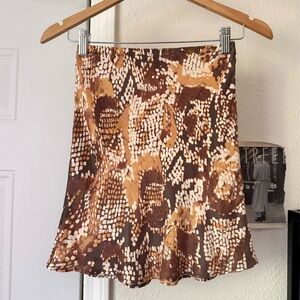 NWT JEN’S PIRATE BOOTY multicolor snake python reptile animal mini skirt